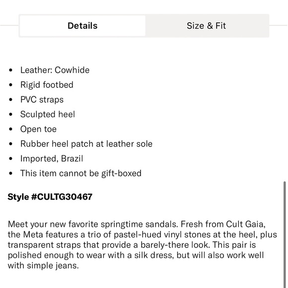 Cult Gaia Meta Clear Sandals Pewter Multi - Size 8.5 (38.5) - Picture 6 of 11